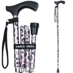 Mabis Fashion Cane - Switch Sticks Foldable Ladies Walking Canes